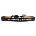 Mirage Pet Products Pearl & Pink Crystal Puppy Ice Cream CollarBlack Size 8 612-05 BK-8